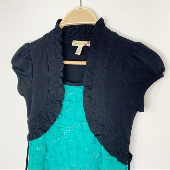 Speechless Girls Blue Sparkly Dress Size 8 - Picture 3 of 6